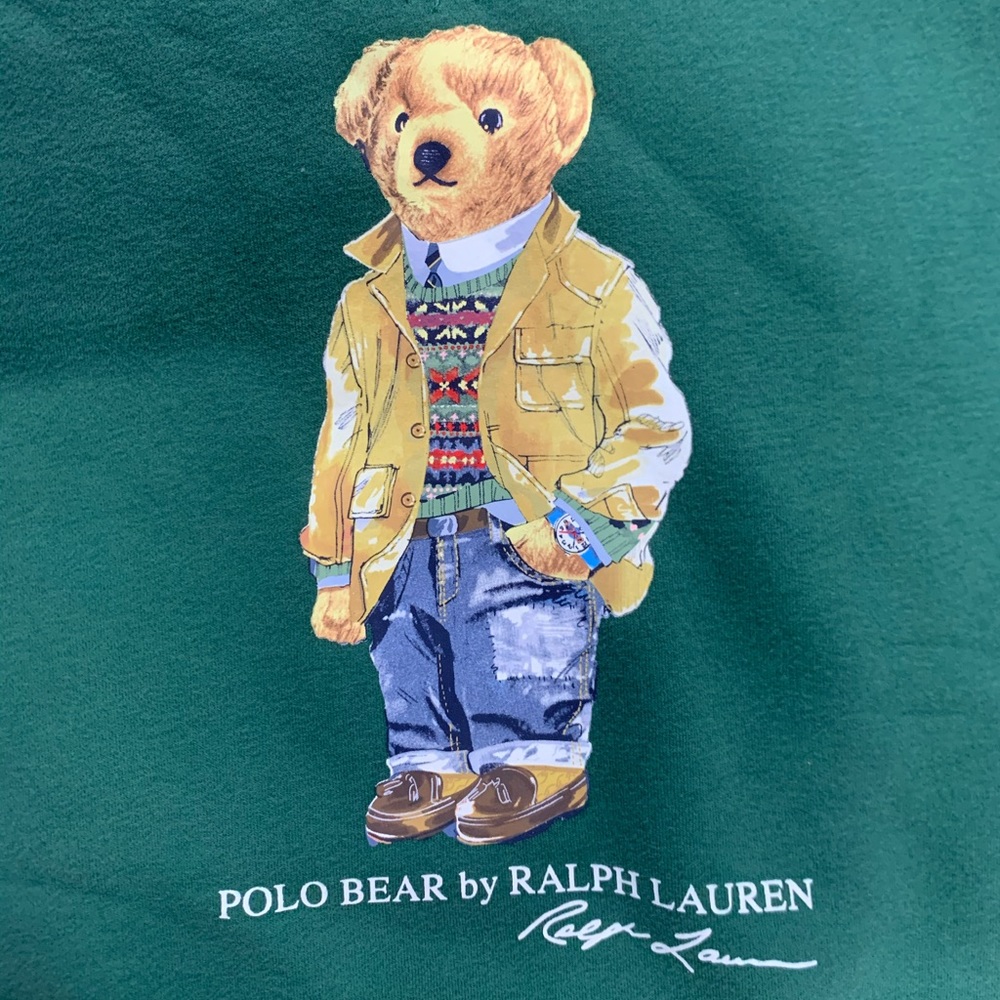 Polo Ralph Lauren Bear Green Crewneck Pullover XL